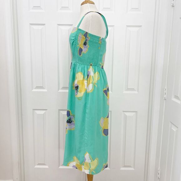 Corey Lynn Calter Womens Green Anthro Sketchbook Floral Midi Dress Size Large - Picture 3 of 6